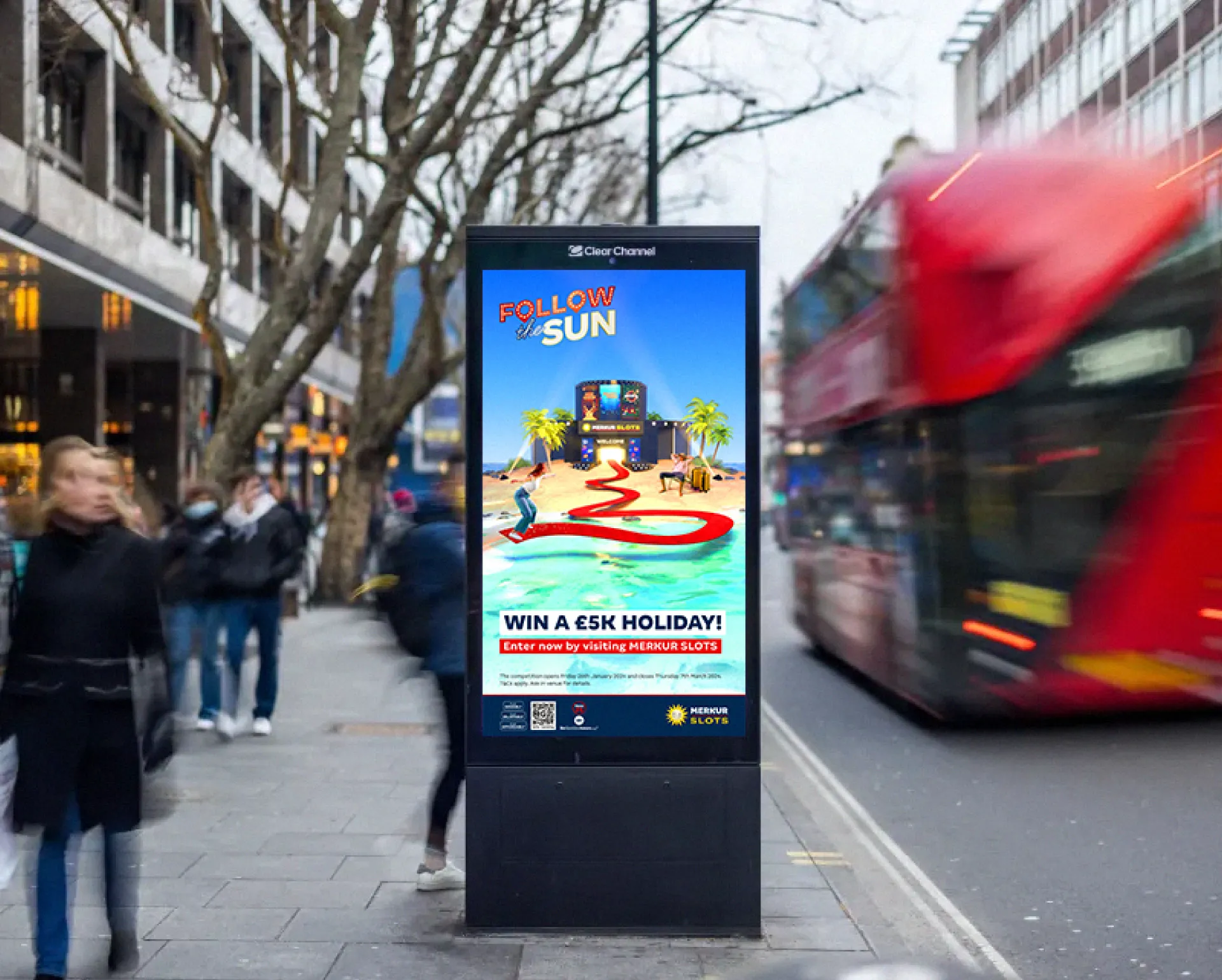 Follow the Sun on bus shelter
